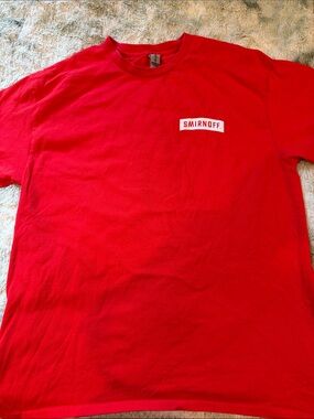 SMIRNOFF tshirt unisex alcohol drinking shirts sz large comfy casual bars